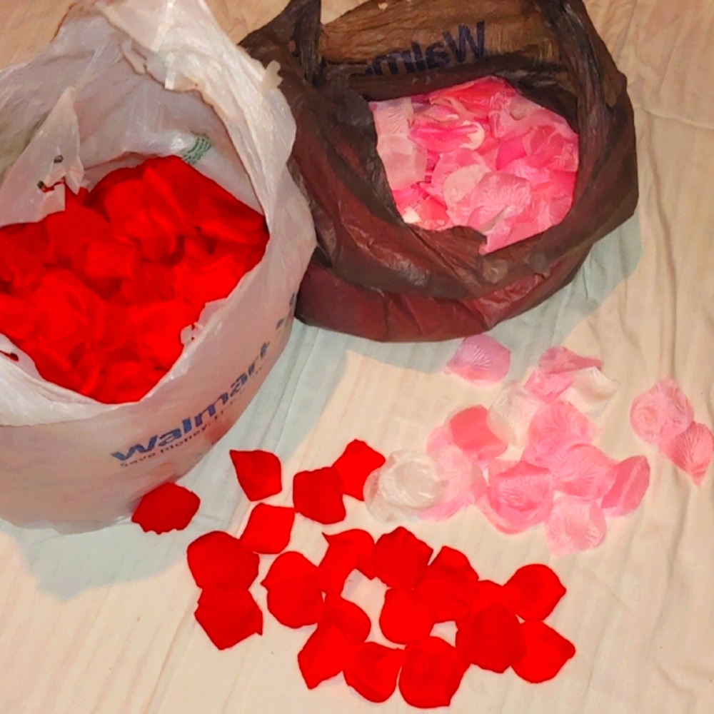 Red, Pink & White Artificial Rose Petals * Faux Rose Petals